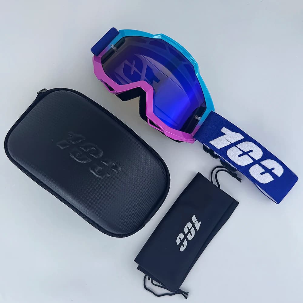 Occhiali da moto a 2 colori Occhiali da motocross Casco MX Moto Dirt Bike ATV Sci Sport all'aria aperta Scooter in vetro Googles Maschera