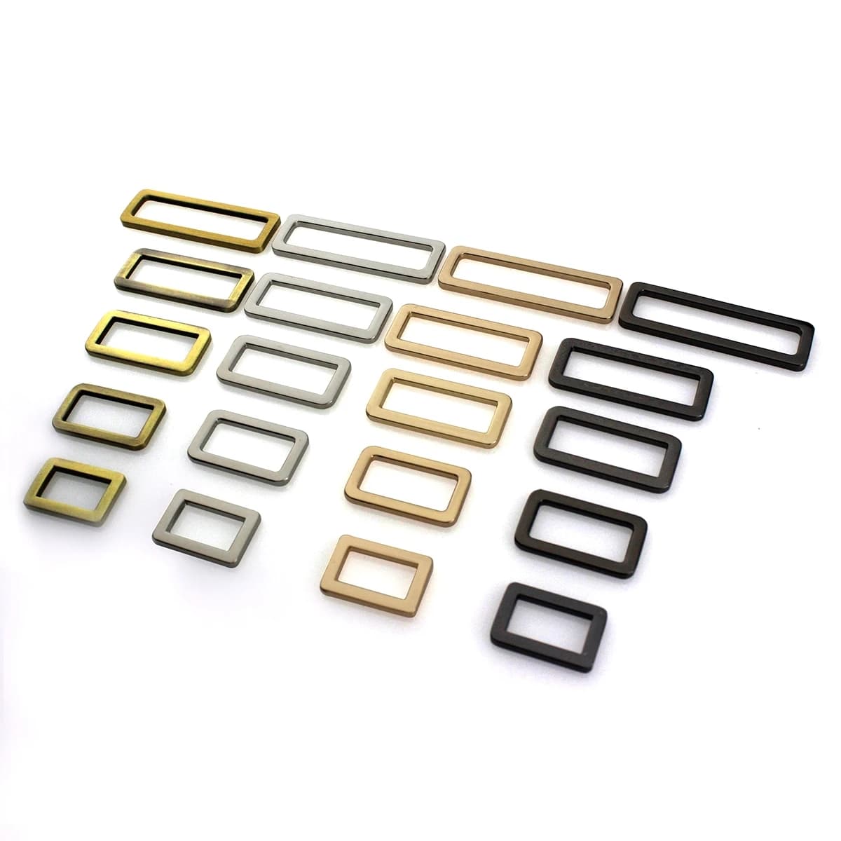 1Piece Metal Bag Strap Buckle Square Ring Loop Bag Adjustable Buckle for Leather Craft Bag Parts Handbag Garment DIY Accessory