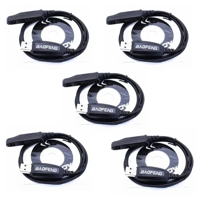 Lotto 5 pz Originale BAOFENG Radio Walkie Talkie BF-A58 BF-UV9R UV-9R Plus UV-XR UV 9R BF A58 Cavo di Programmazione USB con Driver CD