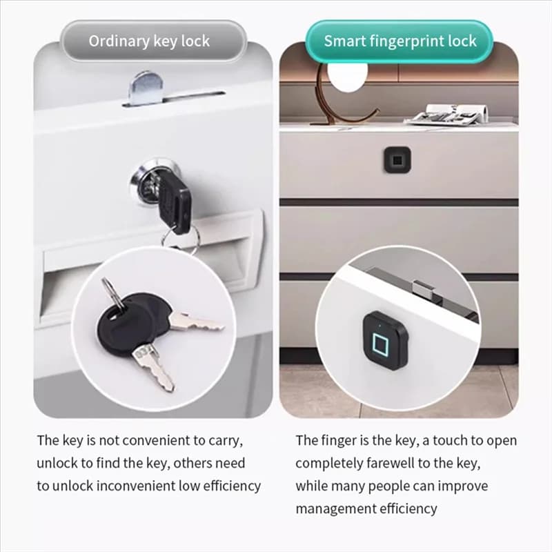 B29C-Tuya App Serratura elettronica intelligente per armadietto con sensore a induzione senza fori per armadietto per mobili, sauna