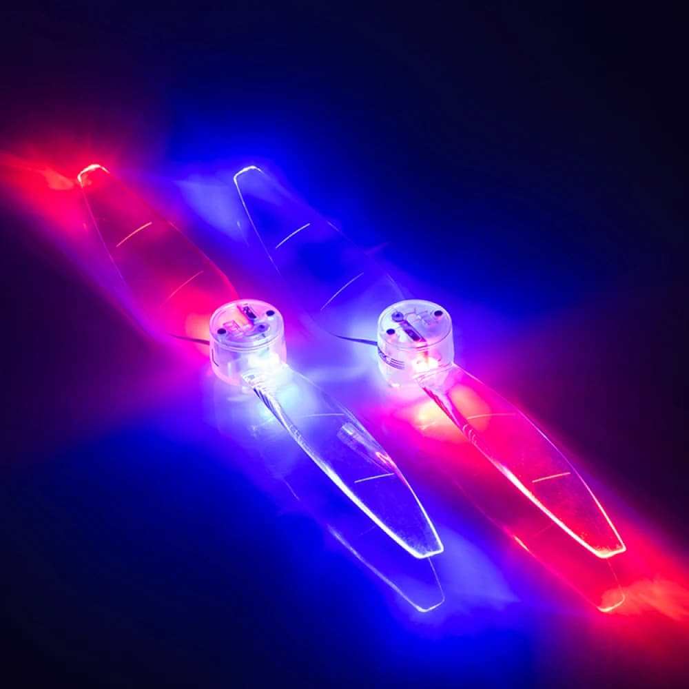 Lama ad anello lampeggiante da 4 pezzi con cavo di ricarica USB elica di volo notturna a LED per accessori per droni DJI AIR3
