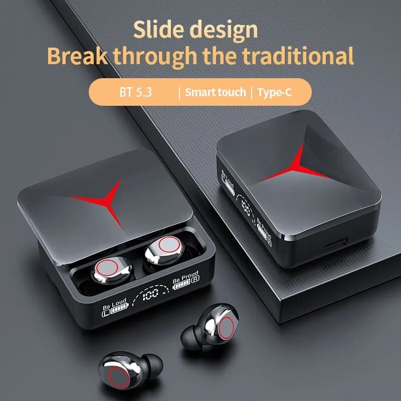 Original TWS M90 Wireless Headphones with Sliding Cover Bluetooth 5.3 Gaming Headphones Sports Headphones for Iphone Xiaomi