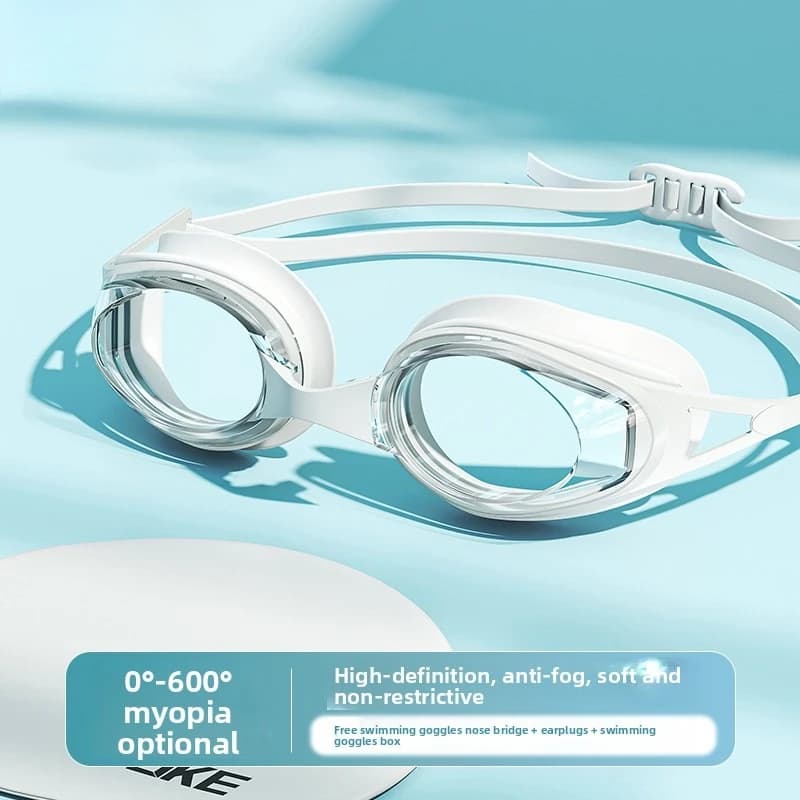 Anti Fog Swimming Goggles Waterproof HD Wide Vision Silicone UV Protection Adjustable Unisex Adult Diving Pool Training Sports