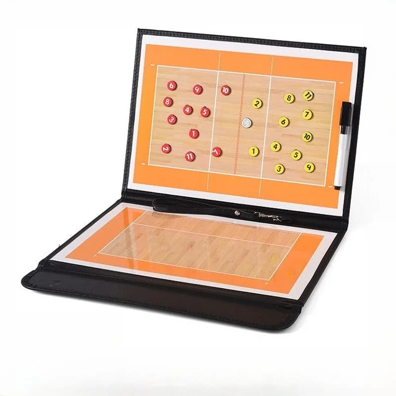 Table for the layout of the portable leather volleyball strategy for competition training Table for trainer strategy layout