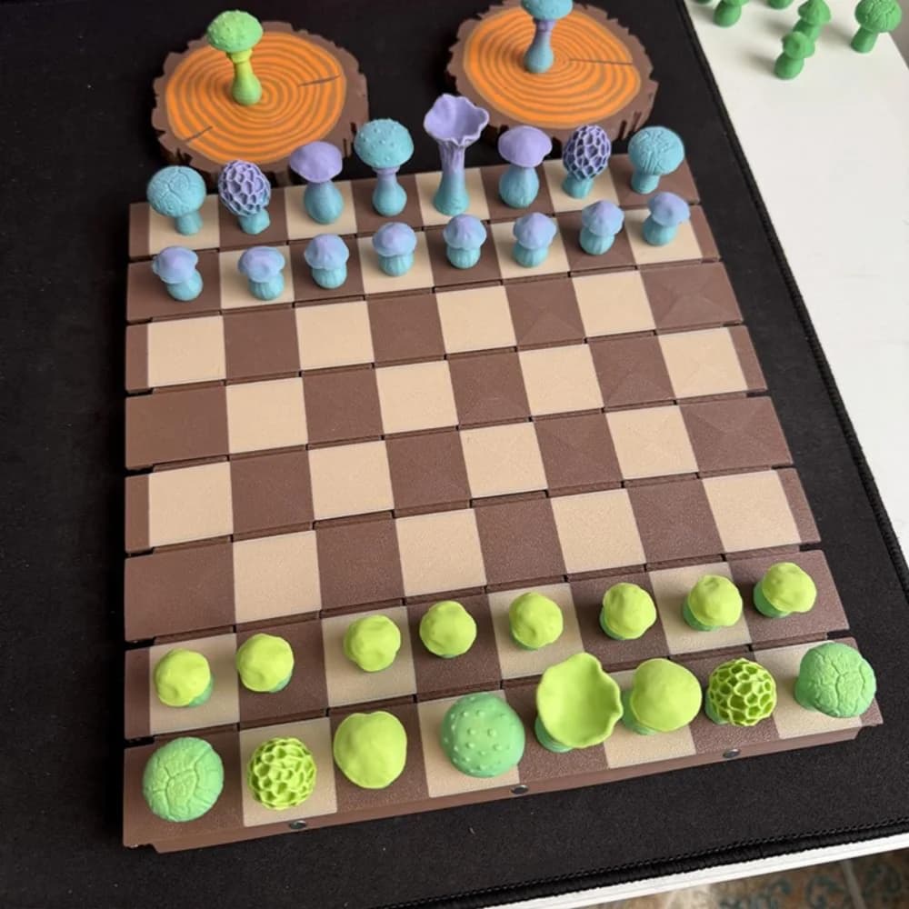 Set di scacchi pieghevoli superiori Funghi magnetici solidi Pezzi degli scacchi Giochi classici Ideale per i regali dei bambini
