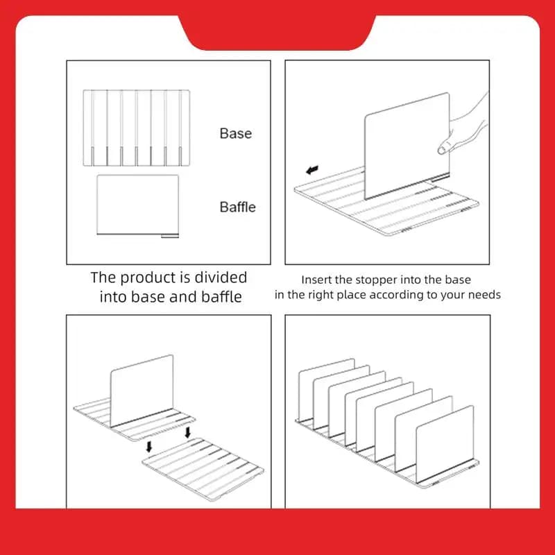 Organizer per selezionatore di file da tavolo in acrilico, organizzatori di posta a 4 scomparti per scrivania, per desktop, scaffale, ufficio, organizer