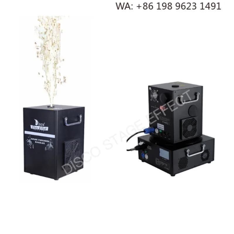 Wireless Rechargeable Cold Spark Built-in Battery Portable Mobile Spark Fountain with Charger Base for Stage Wedding Party Even