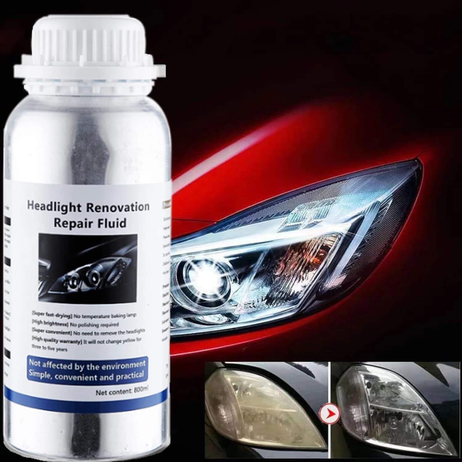 Repair car headlights Liquid for car headlights Restoration Restoration Cleaning Car headlight Liquid polymer Polished for car spare parts