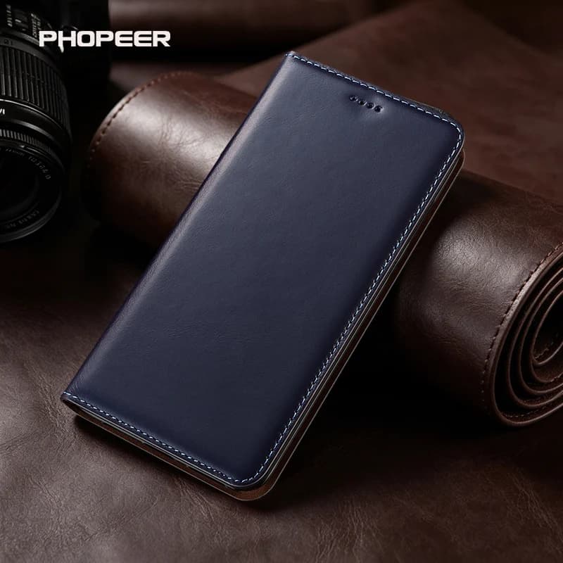 Luxury Genuine Leather Case for Tecno Infinix Hot 60 50 40 30 20 i S Play NFC Pro Plus Wax fall pattern card pack phone case