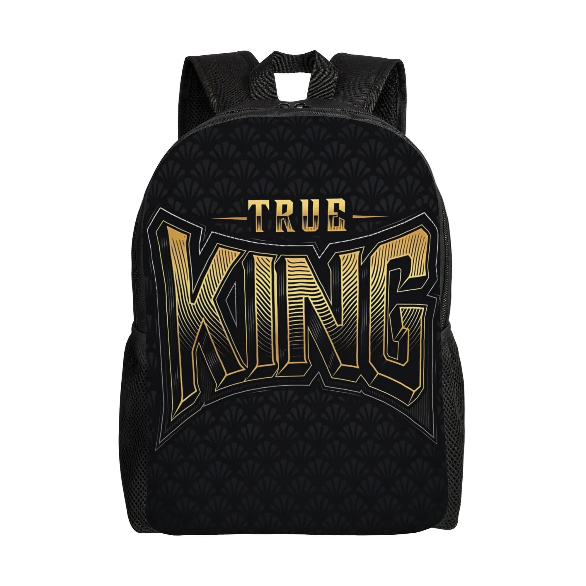 Backpack with print A KING Crown - Light school bag for high school students, office and workplace use