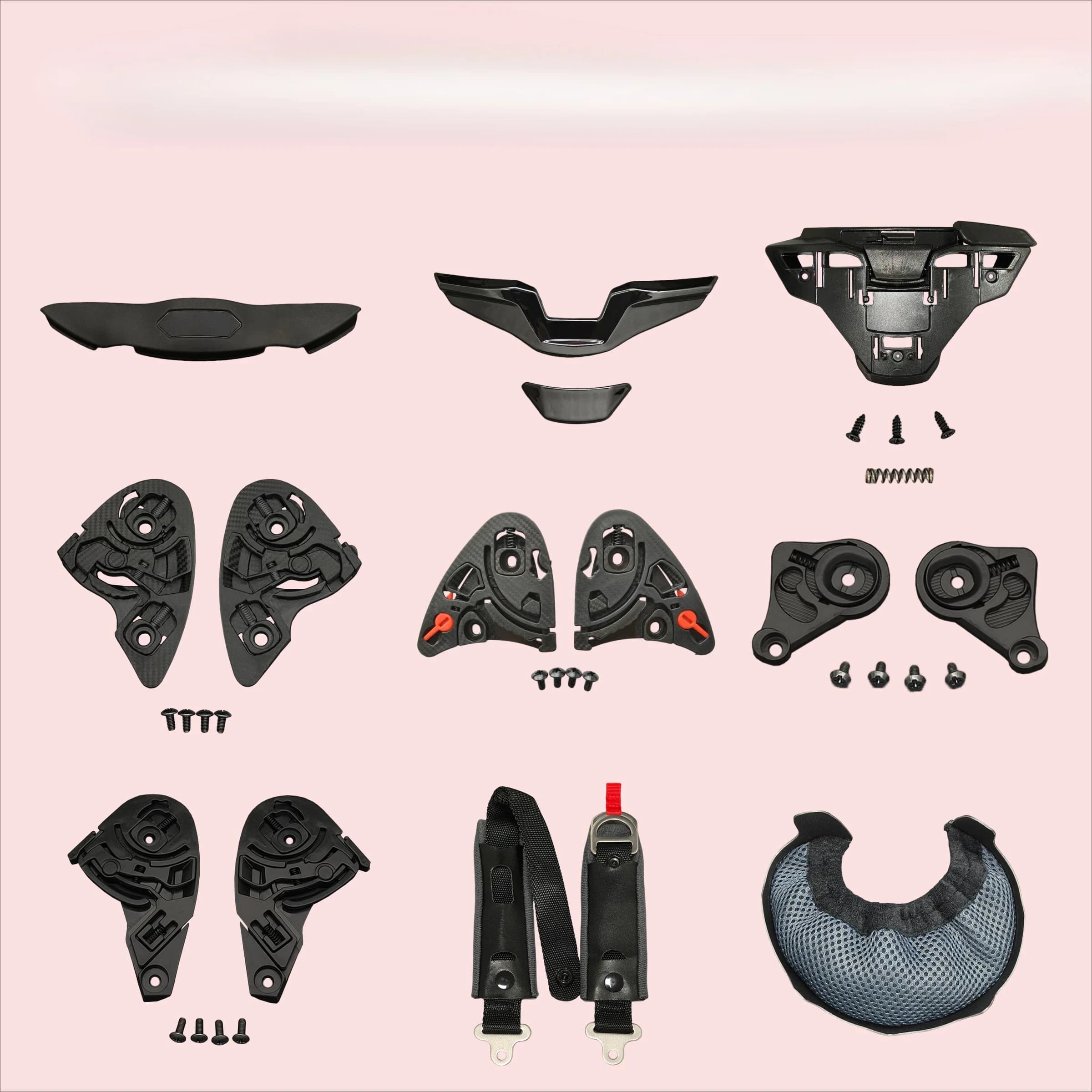 Motorcycle Helmet Breath Guard Base Ear Strap Replacement Accessories Multi Model Full Face Helmet Repair Spare Parts
