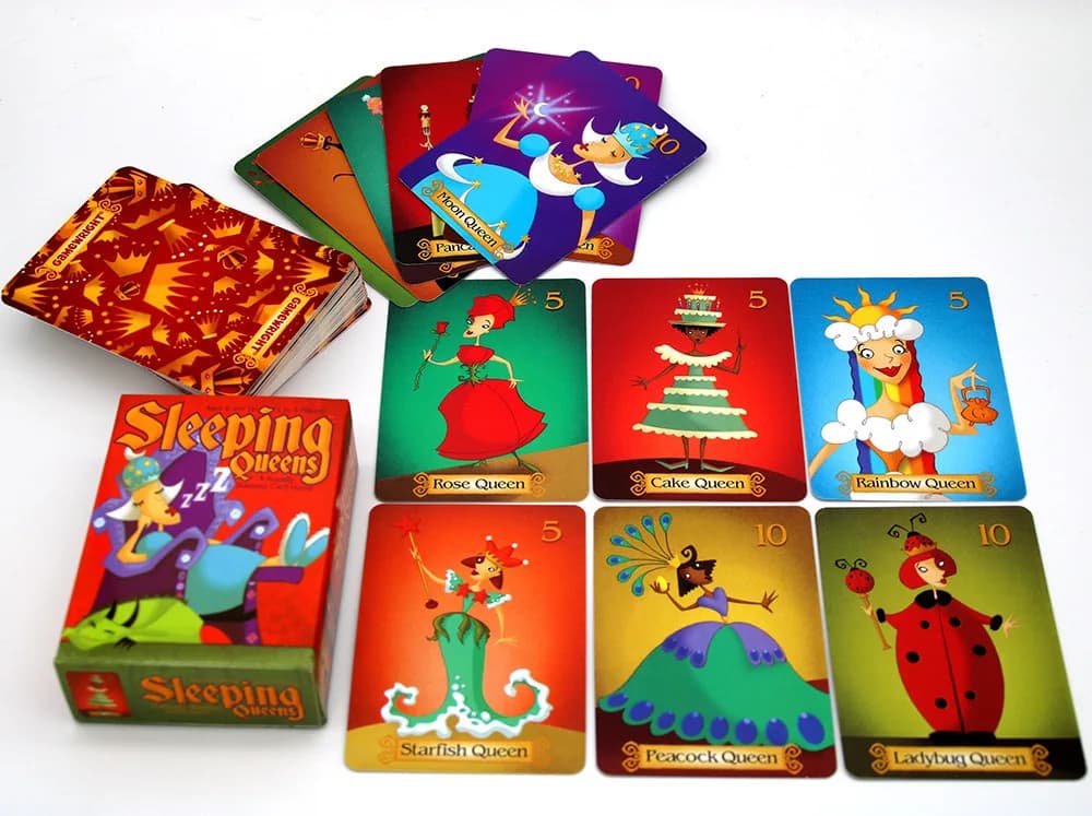 Gioco di carte Sleeping Queens - Gioco da tavolo strategico per famiglie Wake Up Queen in inglese completo, regalo di compleanno per bambini