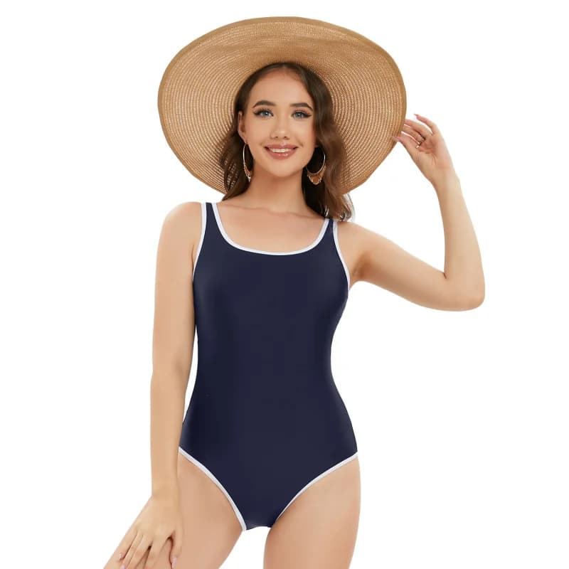 Minsu 2025 New Running Swimwear Triangle Conservative Swimwear Fashion Women's Fashion U-shaped Beauty Back Full Costume