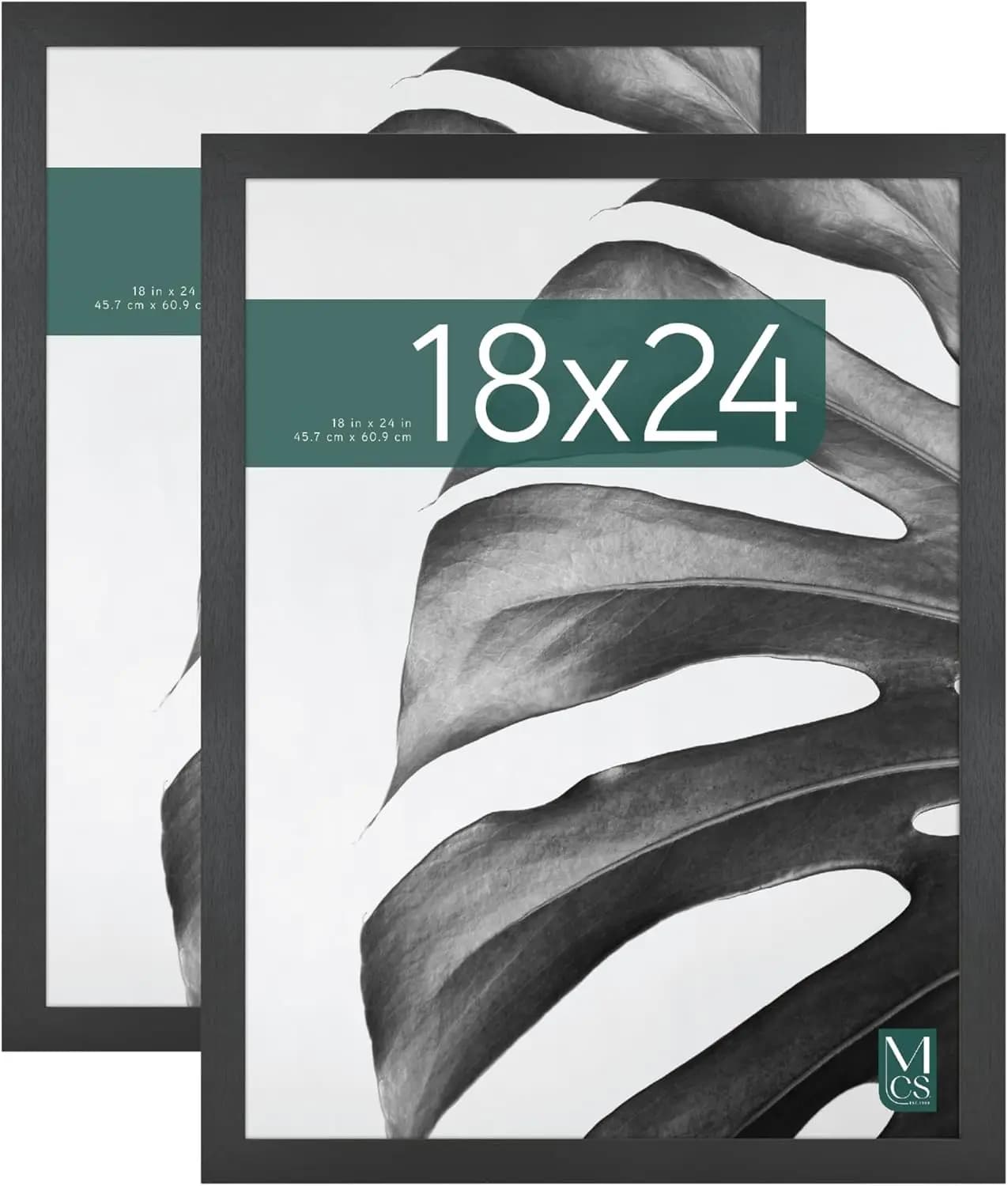 Cornice per Poster 18x24 Nera Effetto Legno, Grande Cornice da Parete per Esposizione Verticale e Orizzontale di Foto e Stampe Artistiche