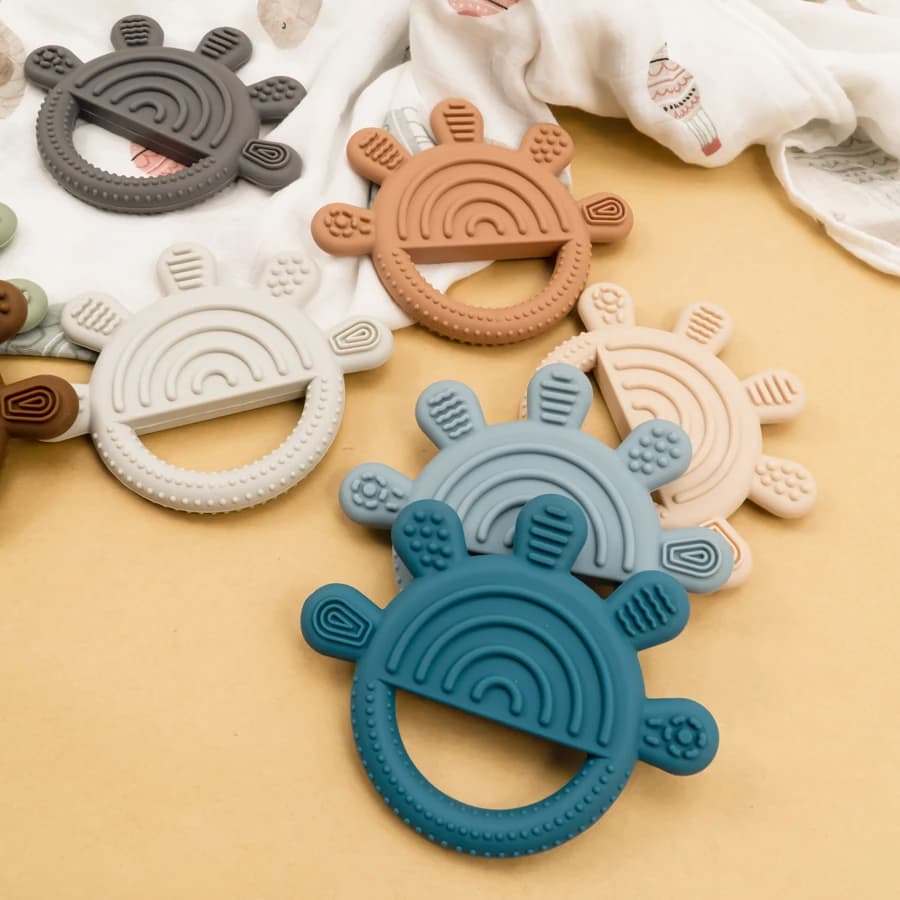 Mamaplan 1PC massaggiagengive in Silicone per bambini giocattoli a forma di cartone animato massaggiagengive per l'addestramento da masticare per bambini giocattolo per bambini cura infermieristica accessori per bambini