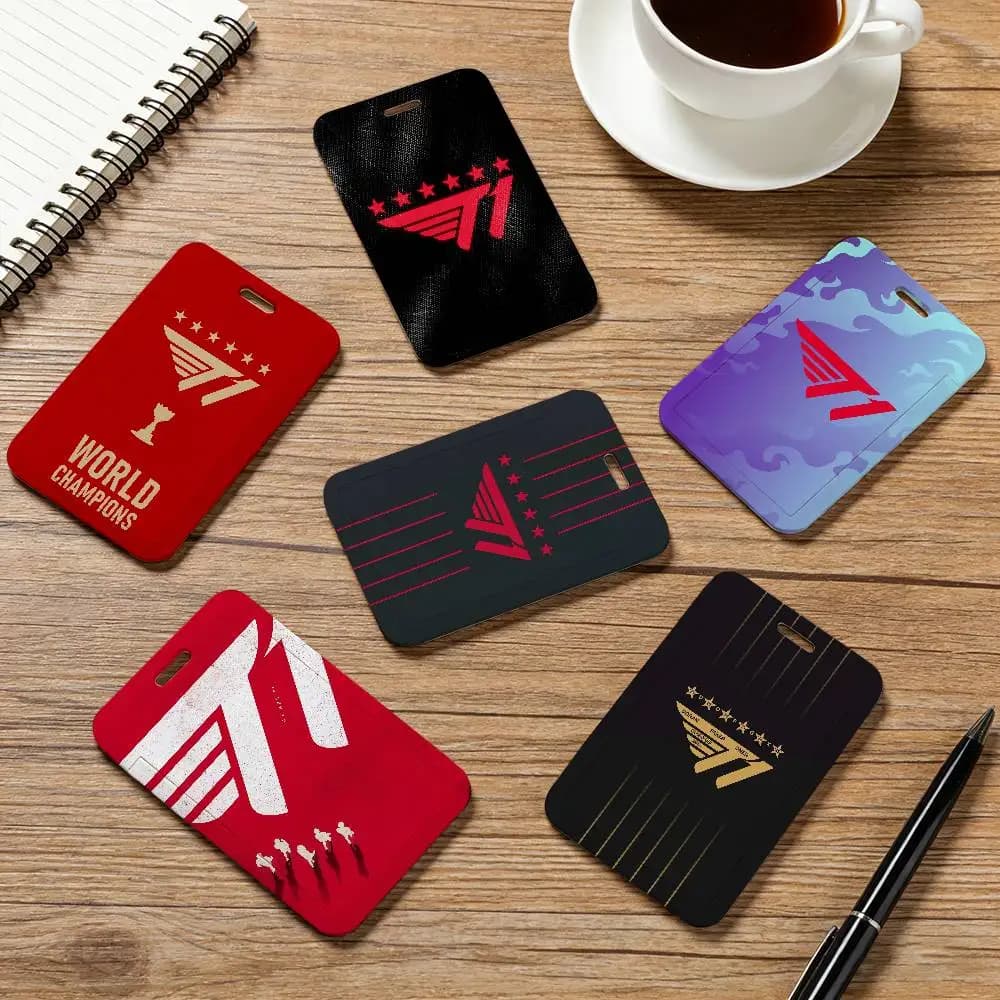 Laccetto da collo con logo T1, porta tessere, porta badge, porta pass, cordino, accessori per chiavi, regali