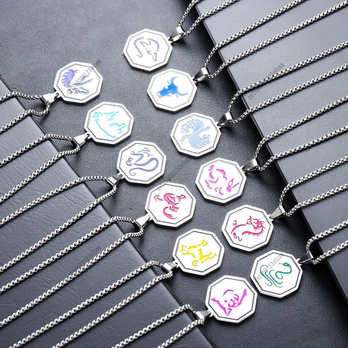 Stainless Steel Talisman Pendant Necklace Jackie Chan Adventures Anime Jewelry Cosplay Collectible Titanium Steel Christmas Gift