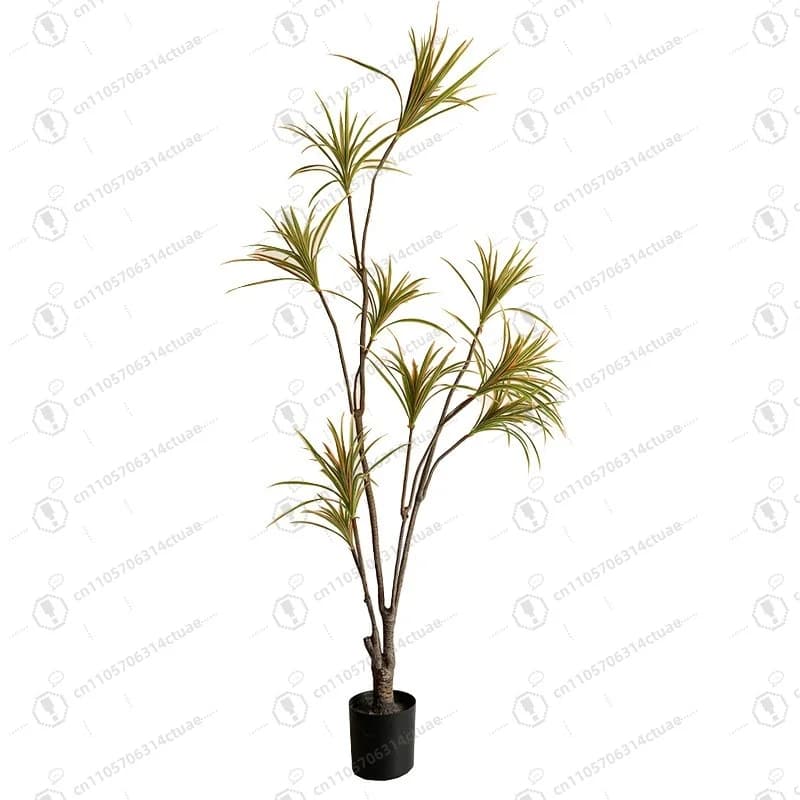 Large Brazilian Iron Tree Blood Dragon Decoration Soft Green Green Plant Artificial Hotel Commercial Center Decoration Plastic