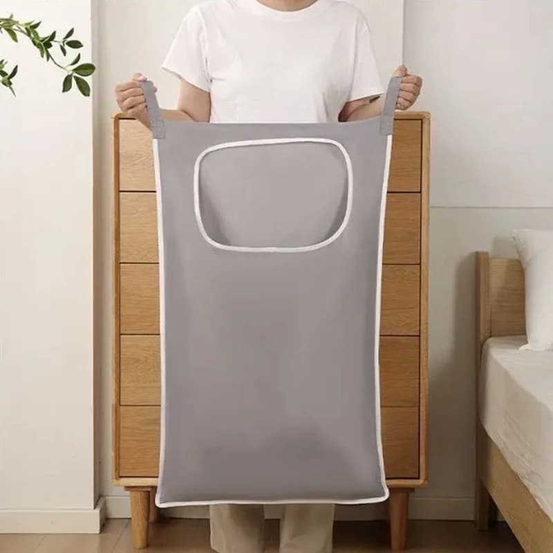 1pc Wall Mounted Dirty Clothes Storage Box Household Sundries Storage Bag Storage Bag Door Hanging Laundry Basket