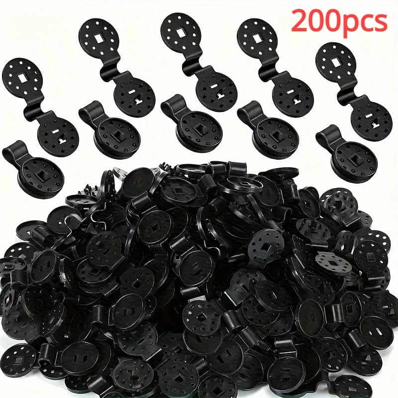 50-200 Pieces Plastic Clip Durable for Shading Fabrics - Round Clips for Fixing Network for Sun Curtains, Garden Networks and Exterior Curtain Accessories