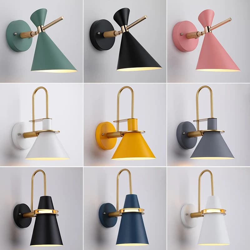 Lampada da parete moderna semplice Soggiorno Sfondo creativo Lampada da parete per corridoio Lampada da comodino per camera da letto nordica nuova