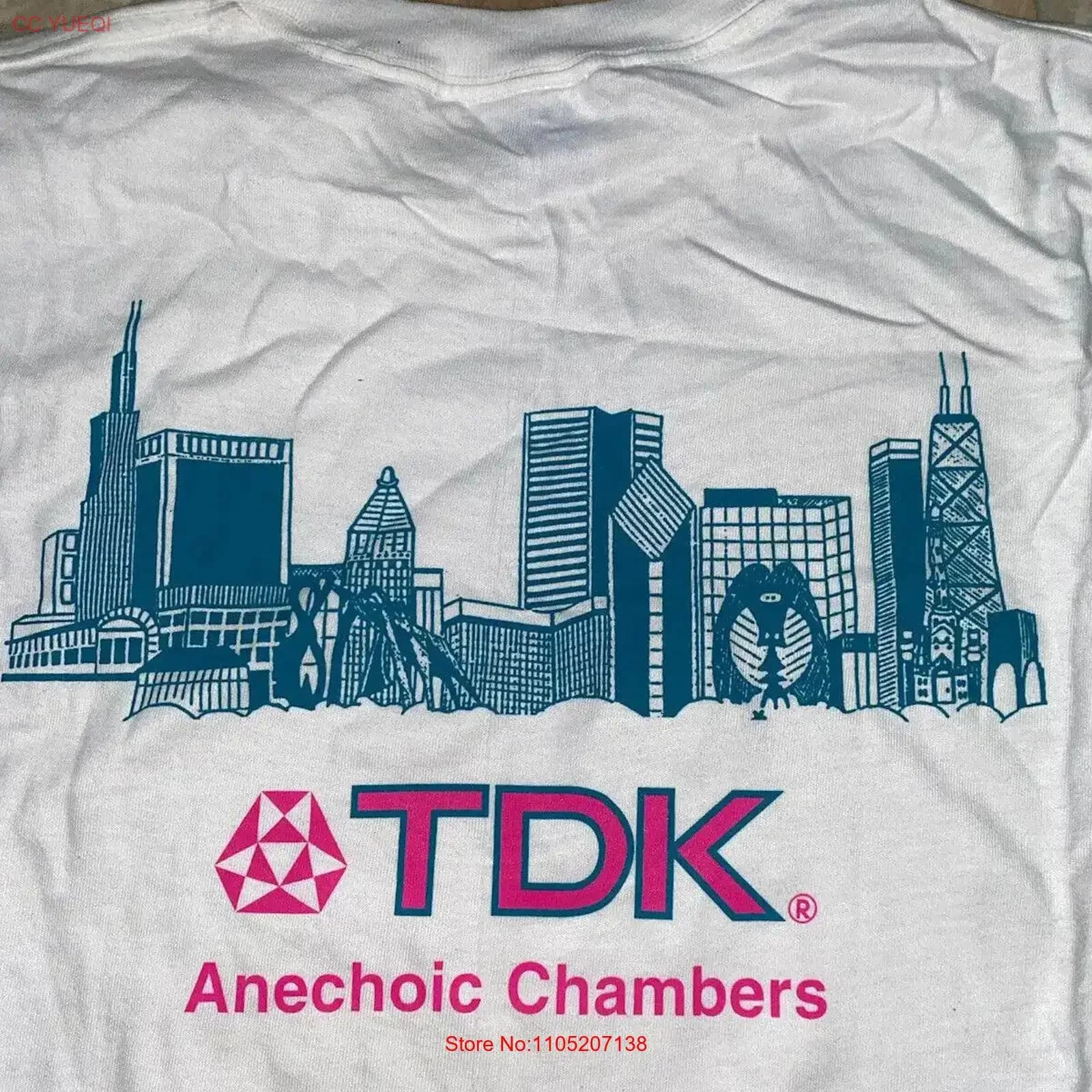 T-shirt vintage TDK Anechoic Chambers XL years '90 Electromagnetic tapes vintage washed Elegant streetwear Casual