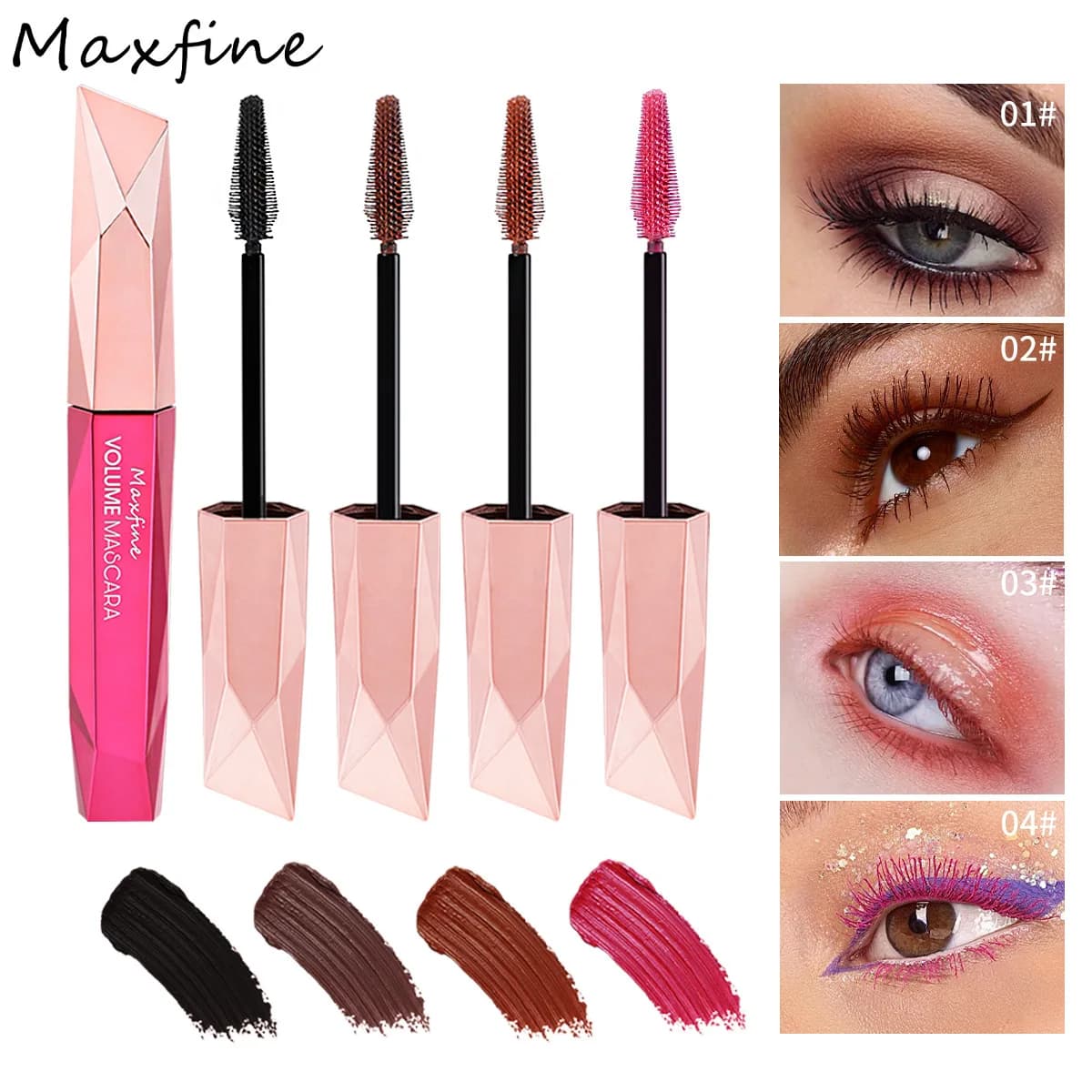 Black eye for woman waterproof, dense, long, curly, not drooling, natural-shaped mascara for beginners