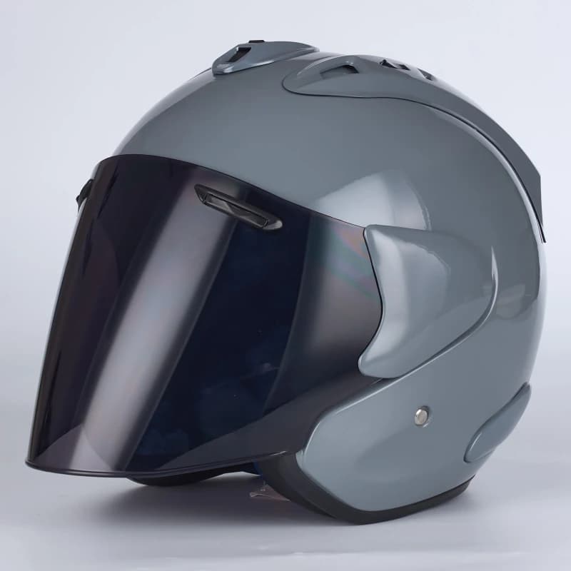 Ram5 Bright Grey Half Helmet Men and Women Motorcycle Off-Road Summer Helmet Downhill Racing Mountain Cross Casco Capacete