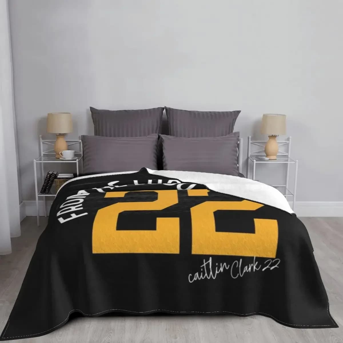Caitlin Clark designer di coperte da tiro per divano simpatiche coperte a quadri