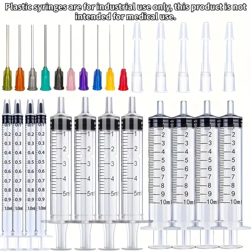 Penna Portatile per Estrazione d'Inchiostro Industriale e Scientifica: Kit Siringa di Grado Laboratorio per Colla Fai-da-Te, Resina Epossidica, Alimentazione Liquidi e Innaffiamento Piante