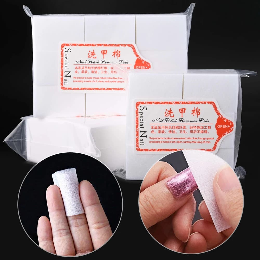 100/1000Pcs Nail Cleansing Wipes Professional Lint Free Nail Pads Manicure Cleaning Tool Suitable for Gel Nail Polish Removal