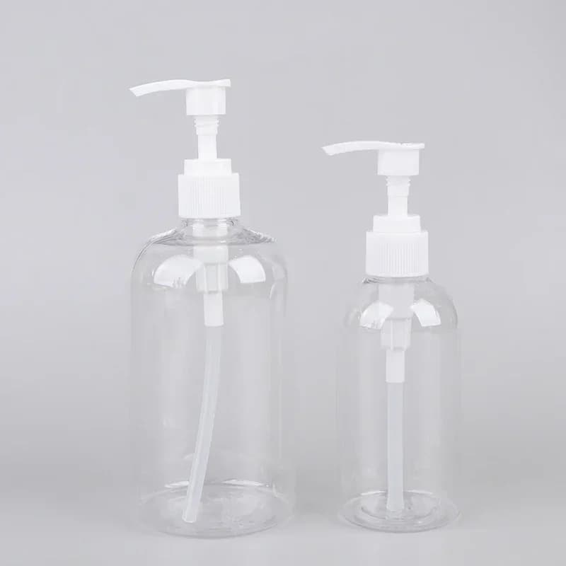 Bottiglie erogatrici portatili con pompa vuota da 200-500 ml Contenitori riutilizzabili durevoli per lozione shampoo a cilindro per sapone liquido