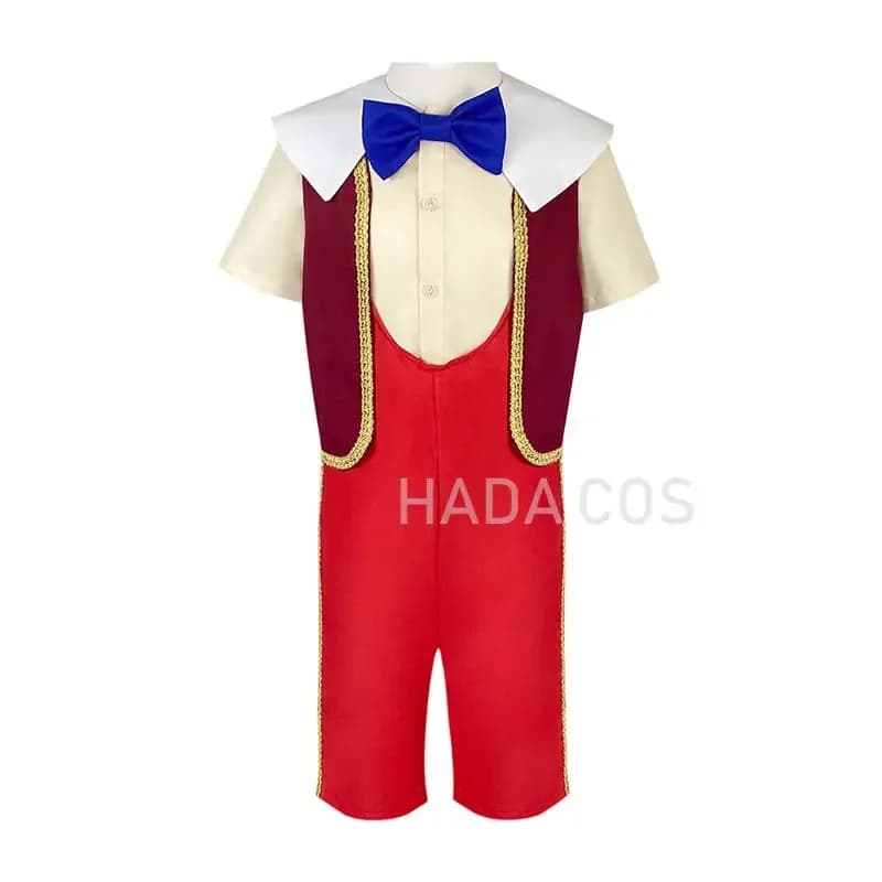 Pinocchio Costume Cosplay Top Pantaloni Gilet Cappello Ragazzi Bambini Abbigliamento per spettacoli teatrali Carnevale Halloween Bambini