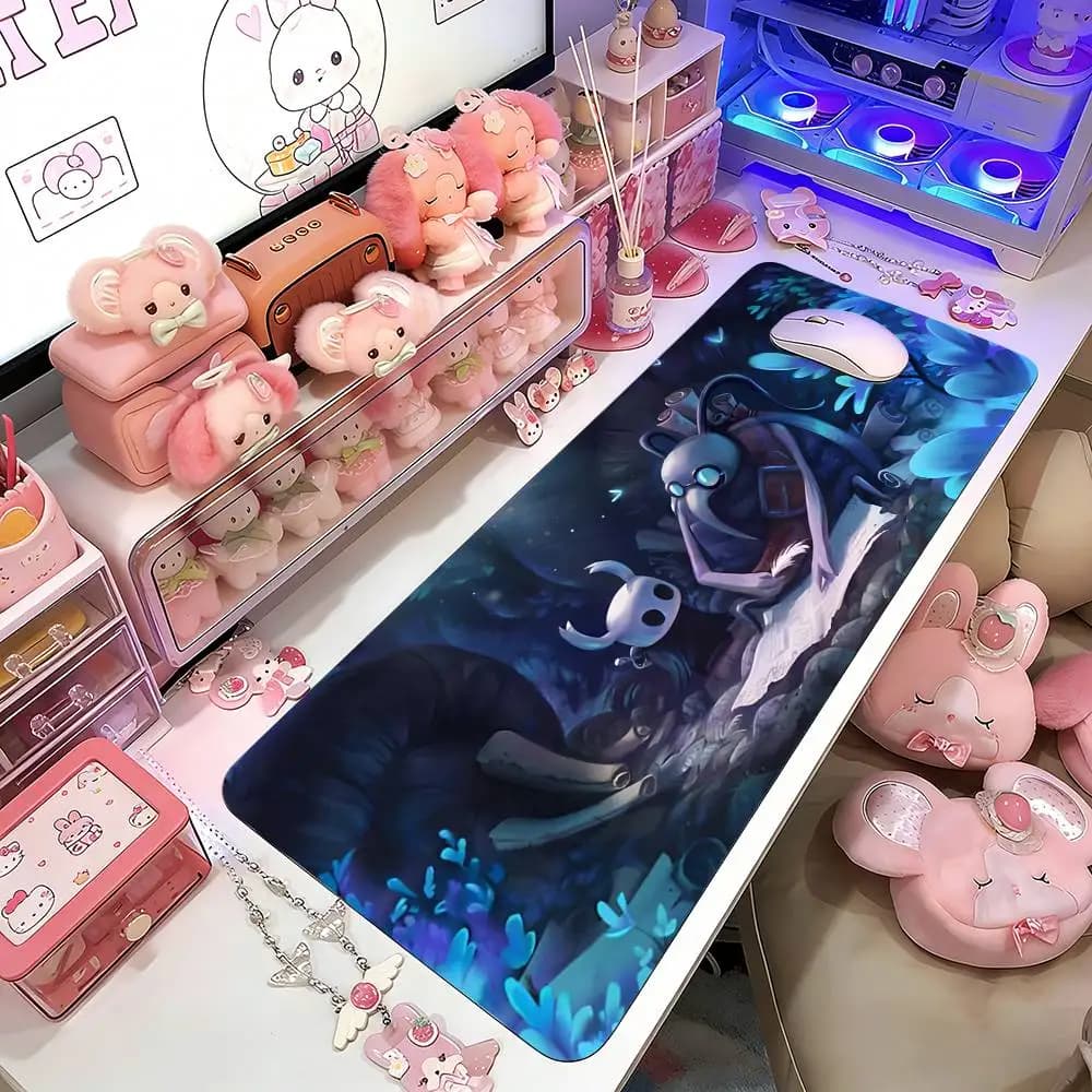 Hollow K-Knight Game Mouse Pad Gaming Deskmat Sakura Mousepad Anime Office Carpet Gamer Keyboard Computer Desks