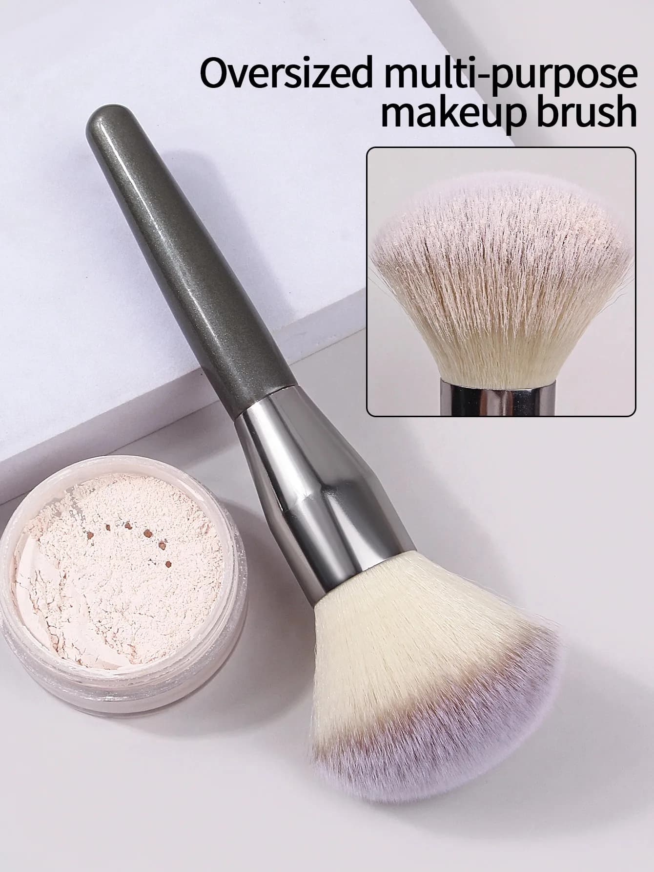 1Pcs Ultra Large Loose Powder Brush, High-End multifunctional setting brush for facial makeup, soft makeup brush tool