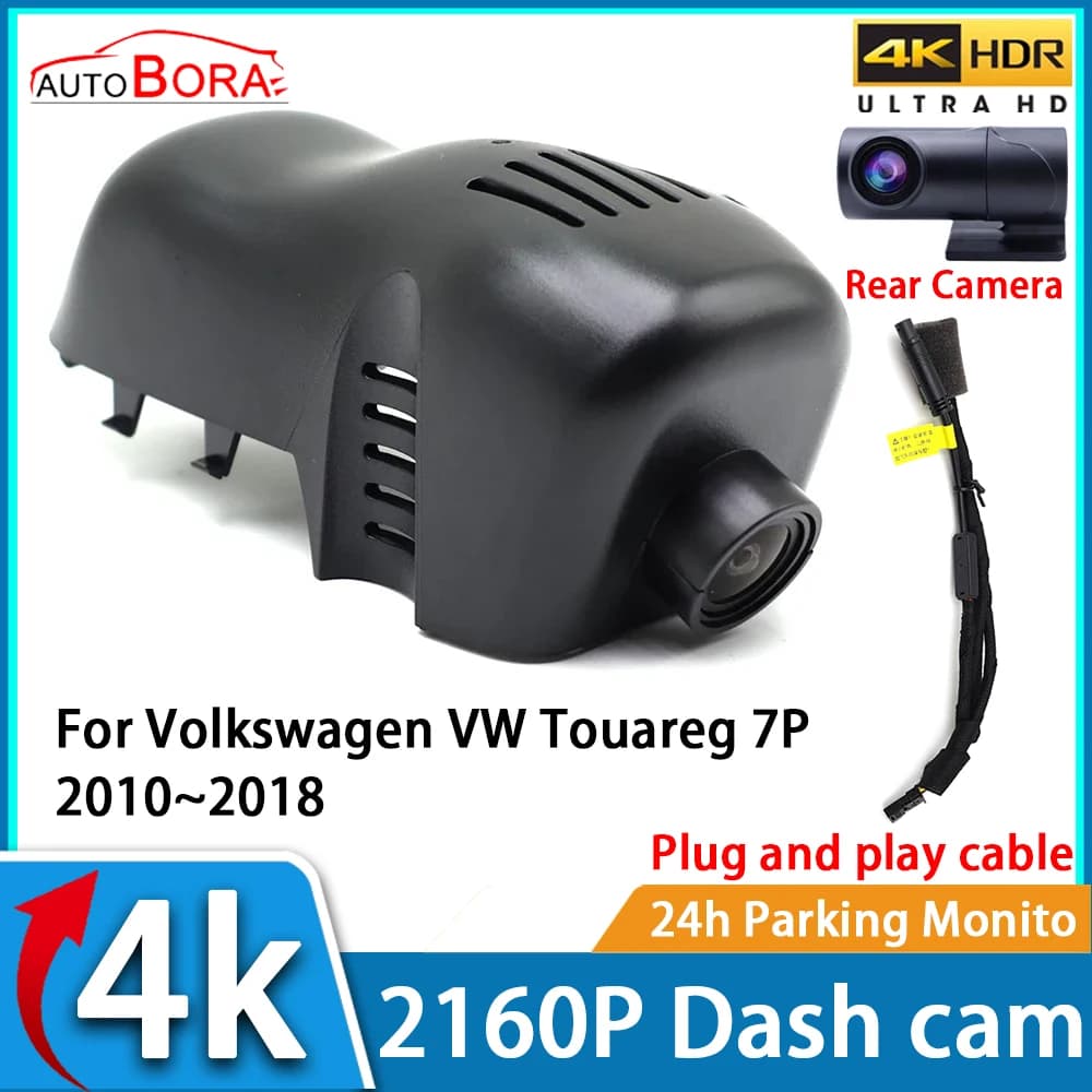 Registratore Video per Auto con Visione Notturna UHD 4K 2160P DVR Dash Cam per Volkswagen VW Touareg 7P 2010~2018