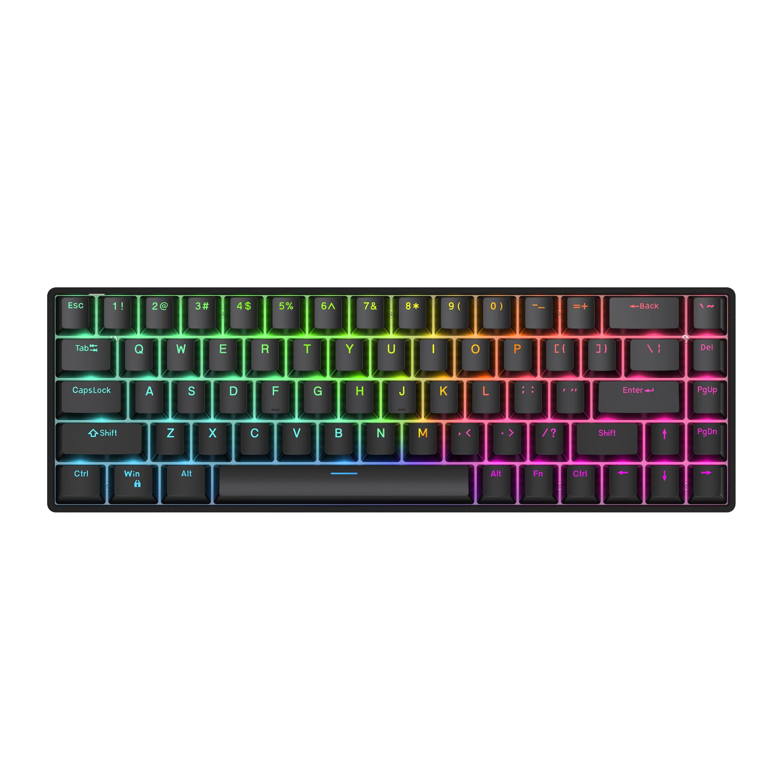 APAYADO A68 Tastiera meccanica cablata con retroilluminazione RGB, tasti completamente sostituibili a caldo, copritasti in ABS, tastiera a 68 tasti per giochi/uso in ufficio