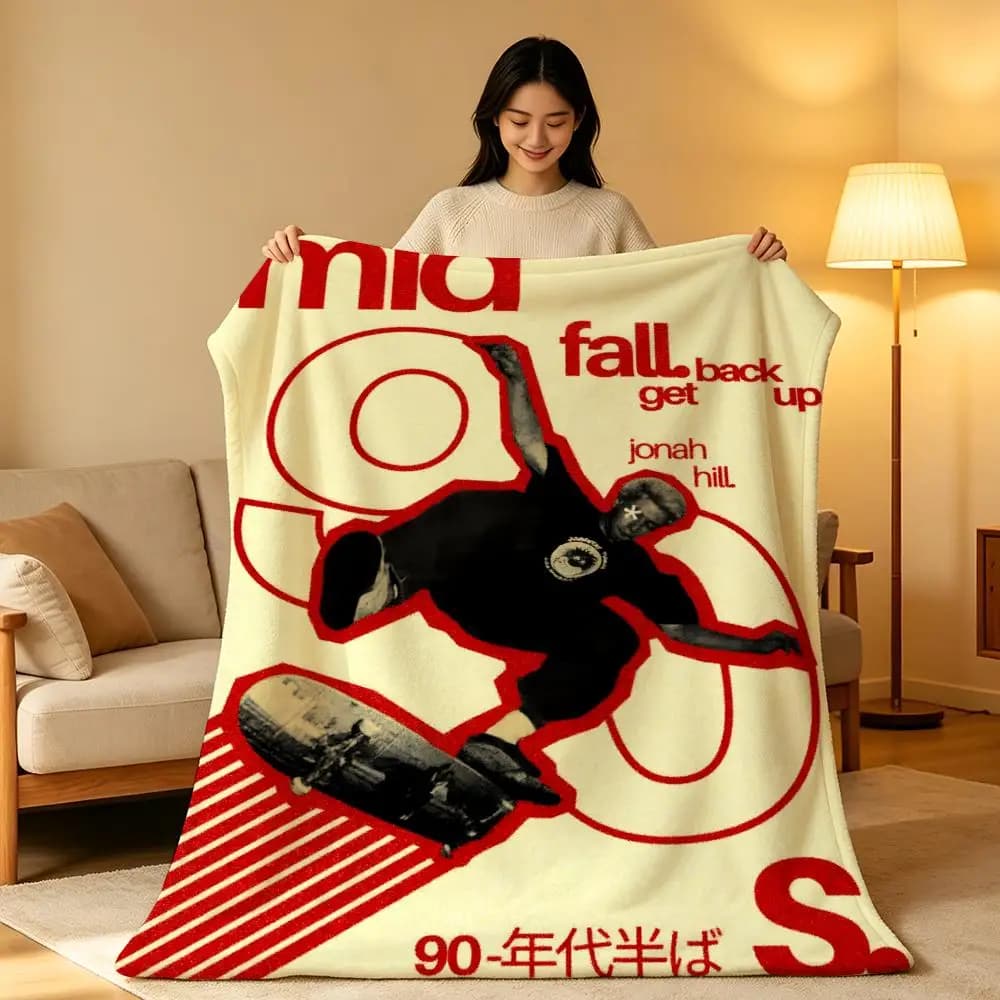 Art M-Mid0.9s Throw hot High-Density Short Plush Blanket Soft Skin-Friendly for Sofa Nap Air-Conditioned Room