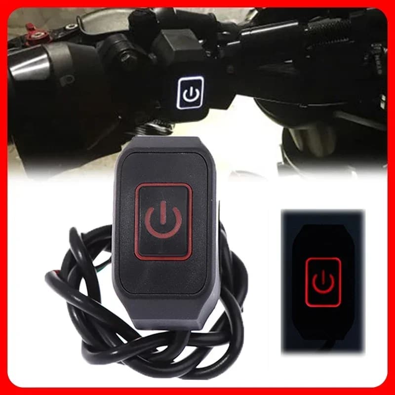 2 pezzi 22mm interruttore retrofit per moto faro controllo clacson on/off con display a LED pulsante interruttore luce supporto manubrio