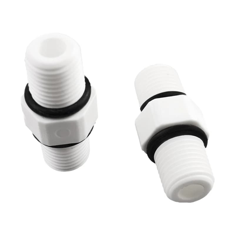Confezione da 10 raccordi per capezzoli per tubi con filettatura maschio da 1/4'' in plastica per connettori idraulici per sistemi idrici ad osmosi inversa