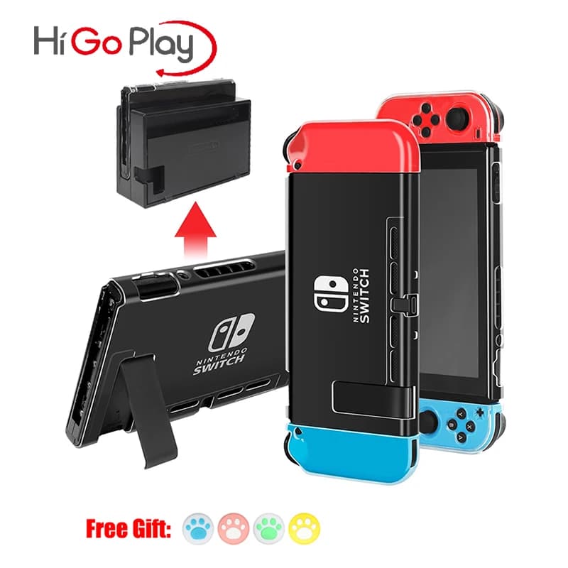 Custodia protettiva in cristallo trasparente adatta per nintendo Switch custodia Dockable accessori impermeabile antiurto antipolvere sottile