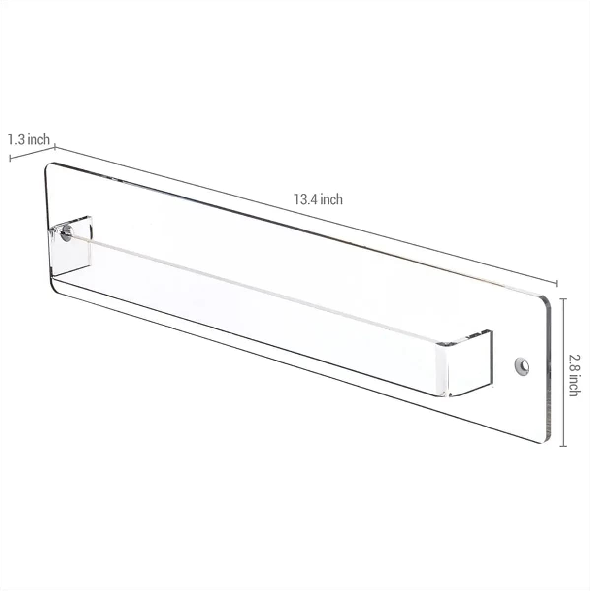 AA05 Modern Wall Mounted Clear Acrylic Sunglasses Hanger Rack, Eyewear Display Rail Holder for Entryway Living Room Bedroom