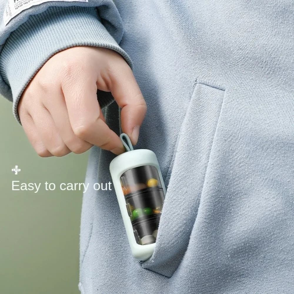Contenitore Portatile per Pillole a 3 Scomparti, Scatola in Plastica Impermeabile per Compresse, Astuccio Multifunzione Sigillato