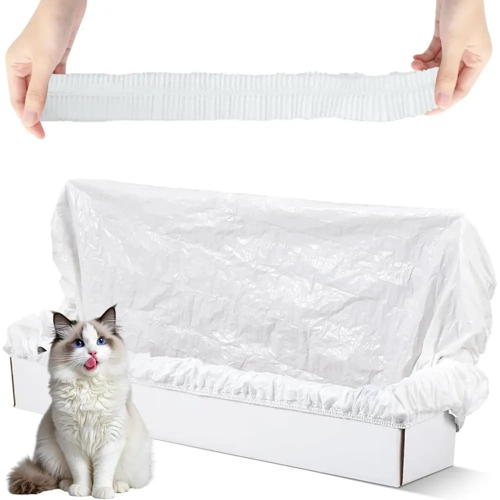 Confezione da 100 Sacchetti per Rifiuti Resistenti per Lettiere Automatiche per Gatti - Impermeabili, Controllo Odori per 7 Giorni