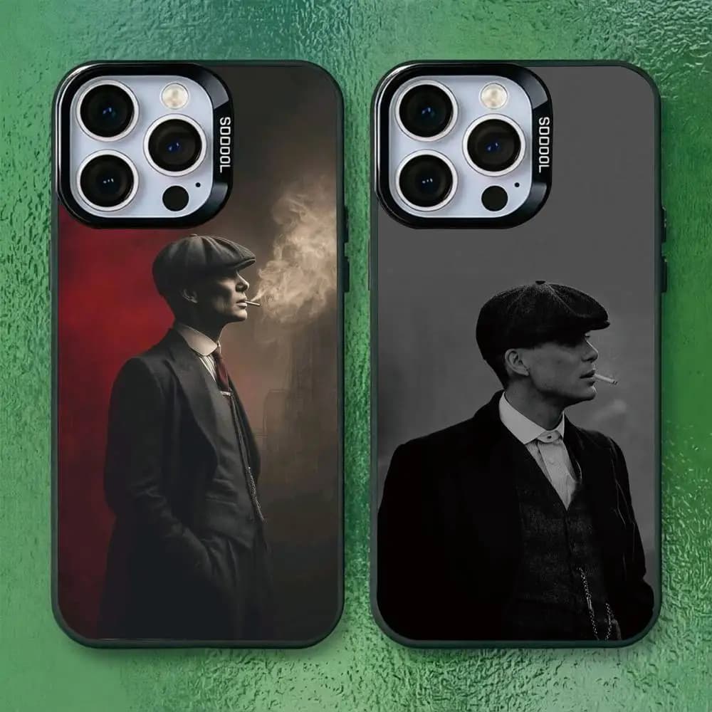 Peaky Blinders tommy shelby P-Phone Case For iPhone 17,16,15,14,13,12,11 Plus,Pro Max,XS,Colorful Silver Black Cover
