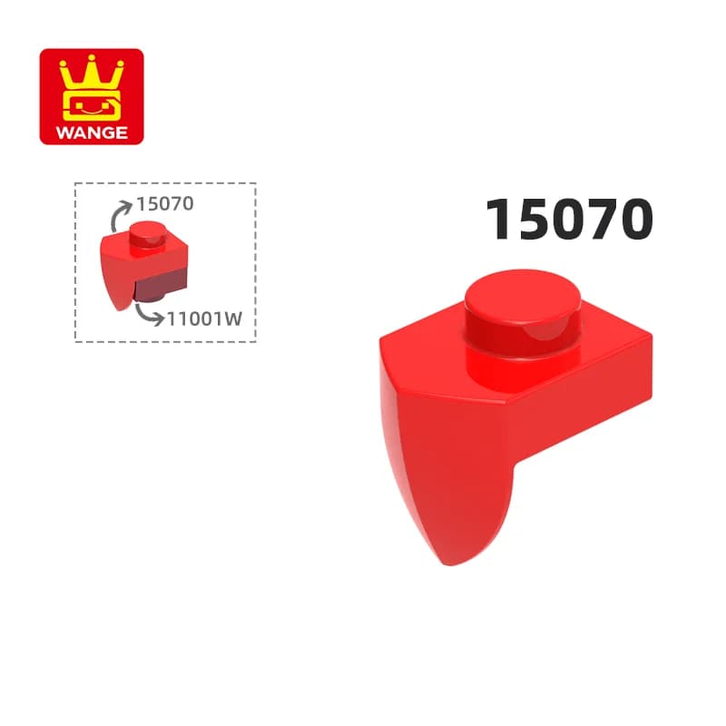 WANGE 15070 100g/369PCS Blocchi di Costruzione Animali con Denti Affilati 1x1, Compatibili con Mattoncini Curvi, Giocattoli Fai-da-Te per Bambini