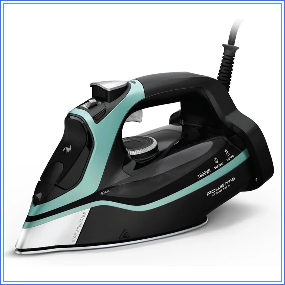 Steam Iron for Clothes, Anti-Drip, 400 Microsteam Holes, 1800W, Precision Tip, Fabric Steamer