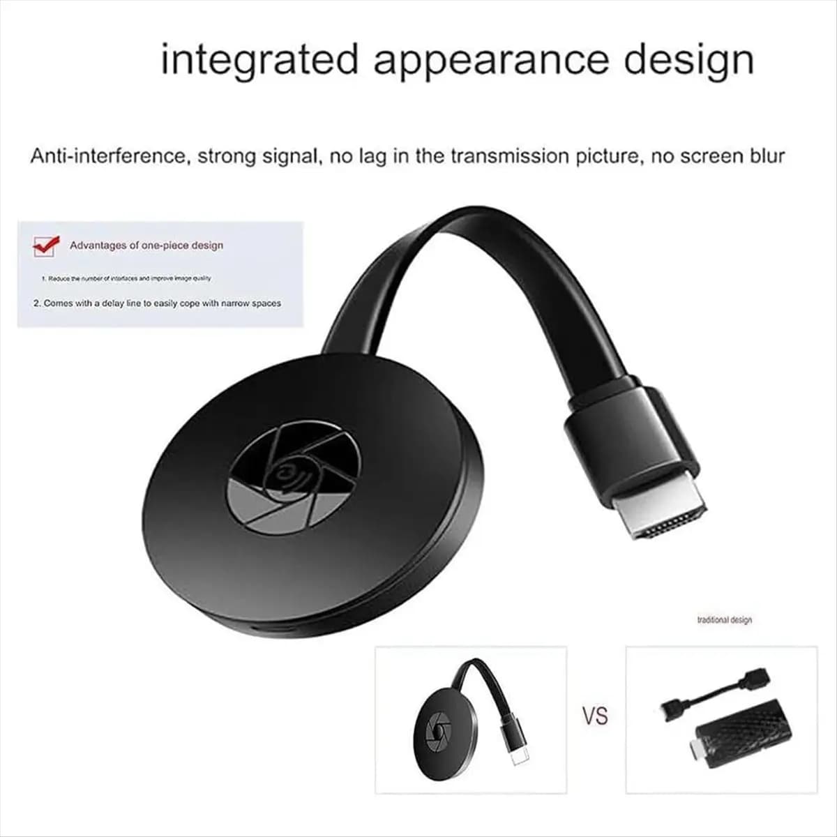 T81C! Proiettore con Schermo Sincronizzato 2.4G 1080P, Antenna Esterna Wireless per Proiezione dello Stesso Schermo da Computer a TV/Monitor