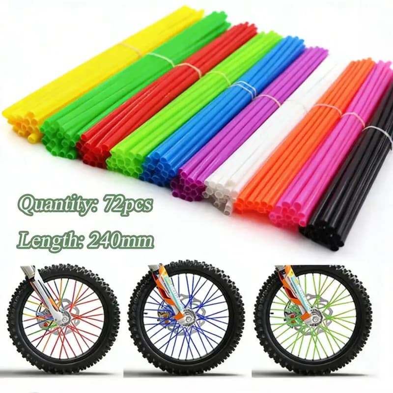 Kit di 72 Copriraggi Universali per Moto e Bici, Protezioni per Cerchioni di Motocross e Biciclette