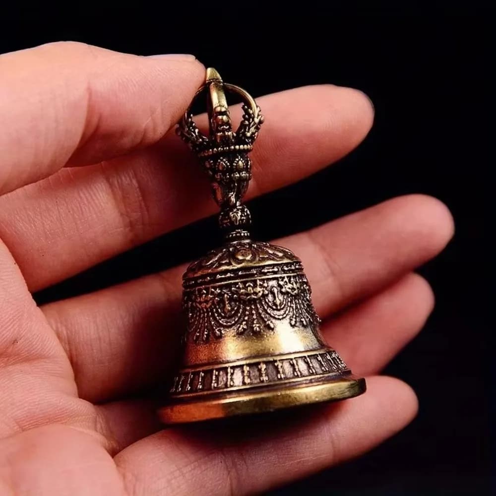 Creative Retro Copper Bell Die-casting Portable Wind Chimes Lightweight Tibetan Bronze Bell Home Decoration Accessories